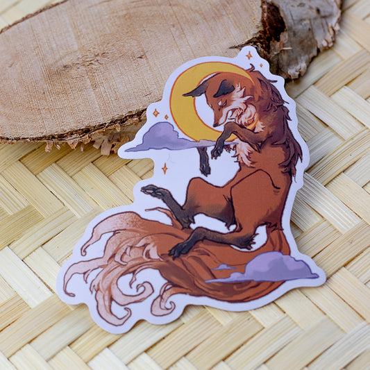 Moon Fox | Stickers - Aurigae Art &Illustration