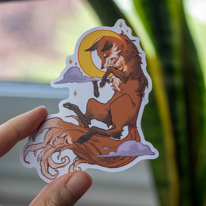 Moon Fox | Stickers - Aurigae Art &Illustration