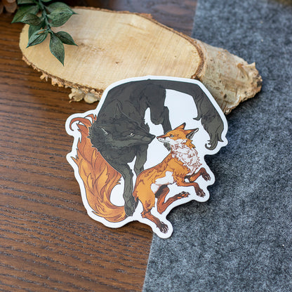 Matte Fox&Wolf | Stickers - Aurigae Art &Illustration