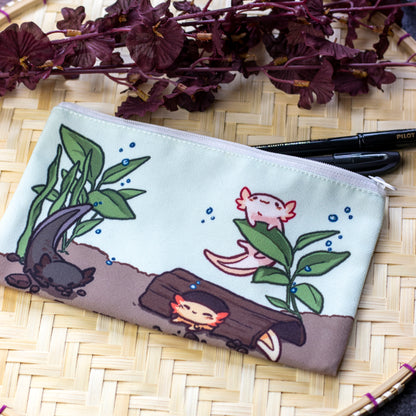 Axolotl Pencil Case | Bags - Aurigae Art &Illustration