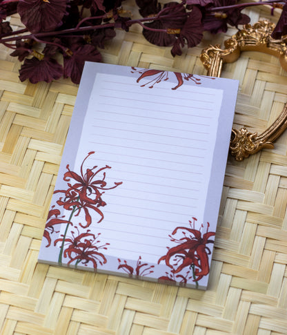 Spider Lilies | A6 Notepad - Aurigae Art &Illustration