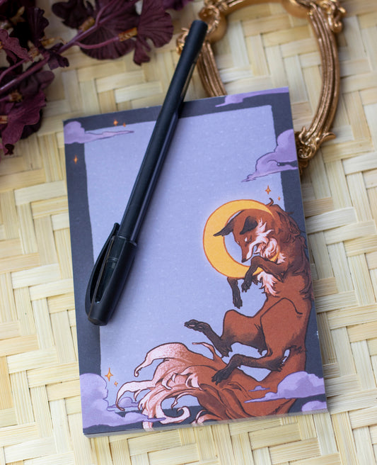 Moon Fox | A6 Notepad - Aurigae Art &Illustration