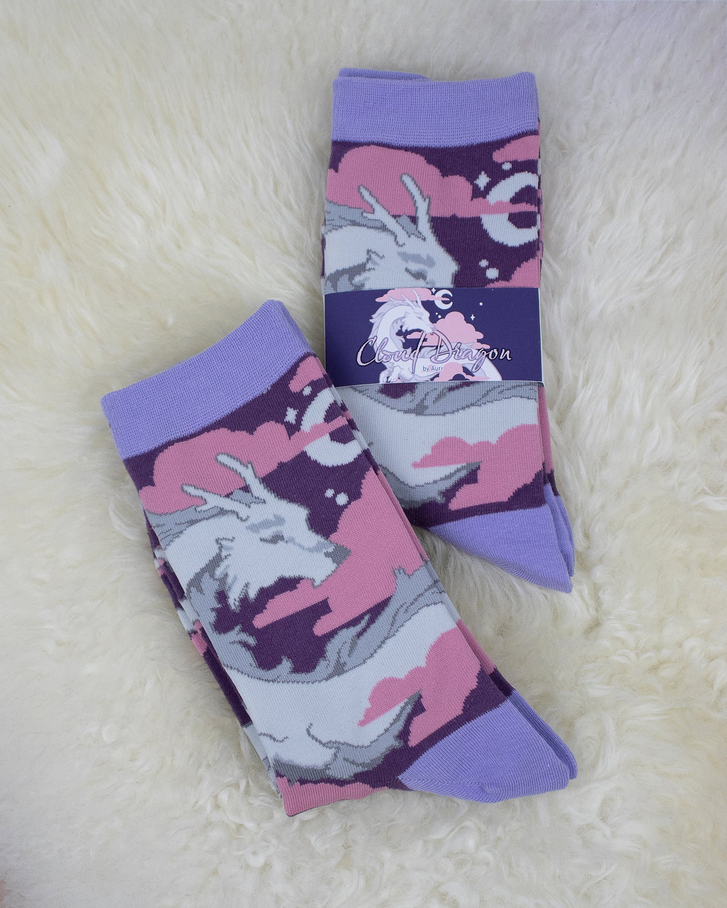 Cloud Dragon | Socks - Aurigae Art &Illustration