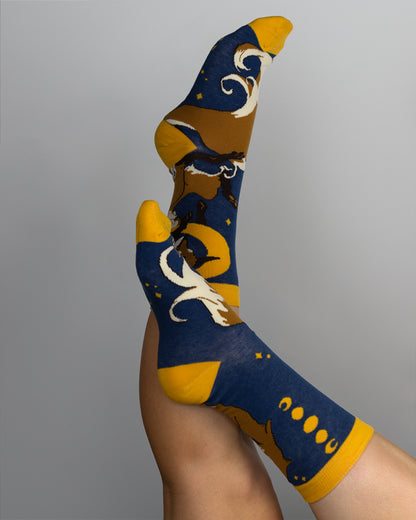 Moon Fox | Socks - Aurigae Art &Illustration