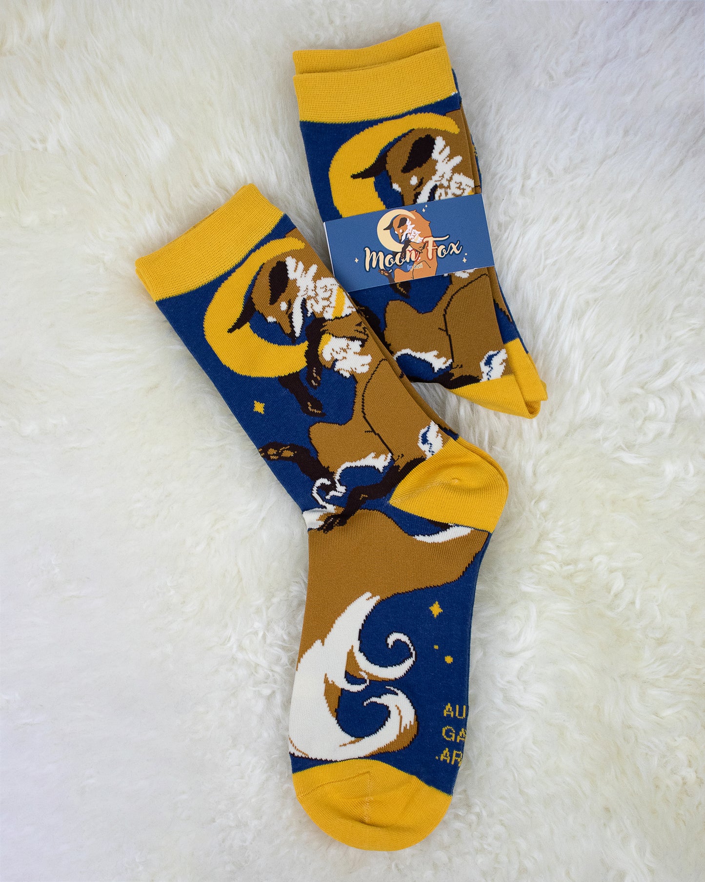 Moon Fox | Socks - Aurigae Art &Illustration