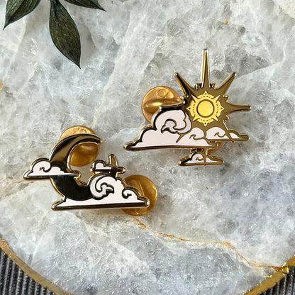 Mini Pins Sun & Moon | Enamel Pins