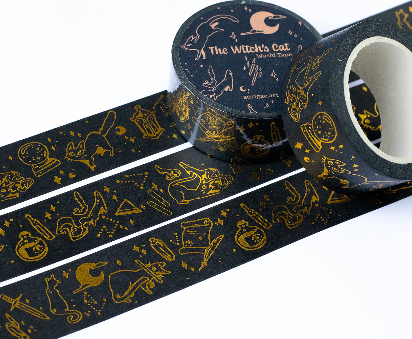 The Witch's Cat | Washi Tape - Aurigae Art &Illustration