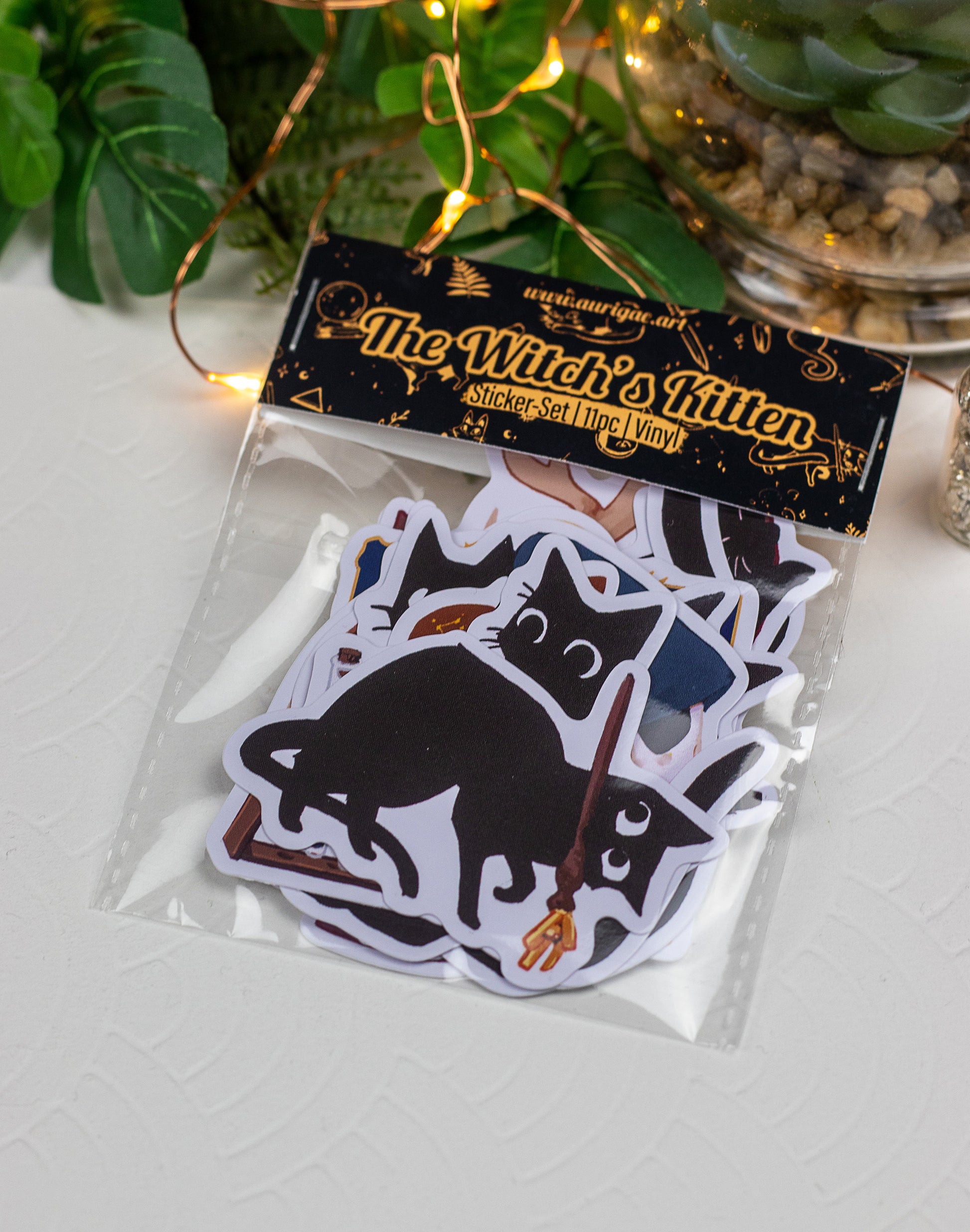 The Witch's Kitten | Stickers - Aurigae Art &Illustration