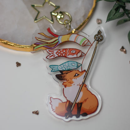 Koinobori Fox | Charms - Aurigae Art &Illustration