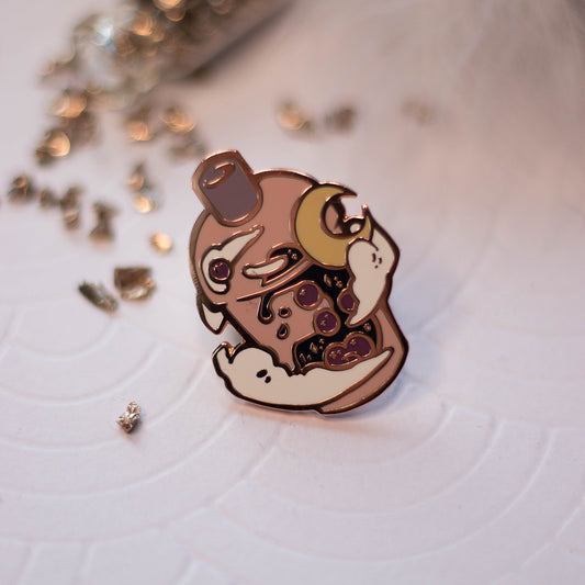 Sunset Bubbletea | Enamel Pin - Aurigae Art &Illustration