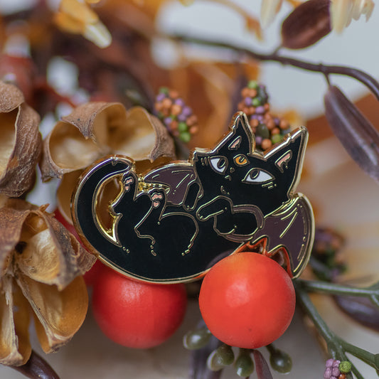 Dramatic Bat | Enamel Pins - Aurigae Art &Illustration