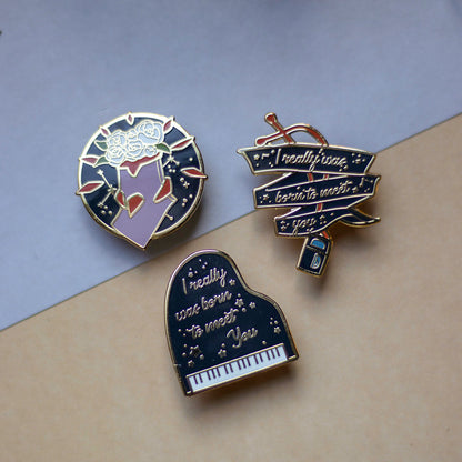 Piano | Enamel Pin - Aurigae Art &Illustration