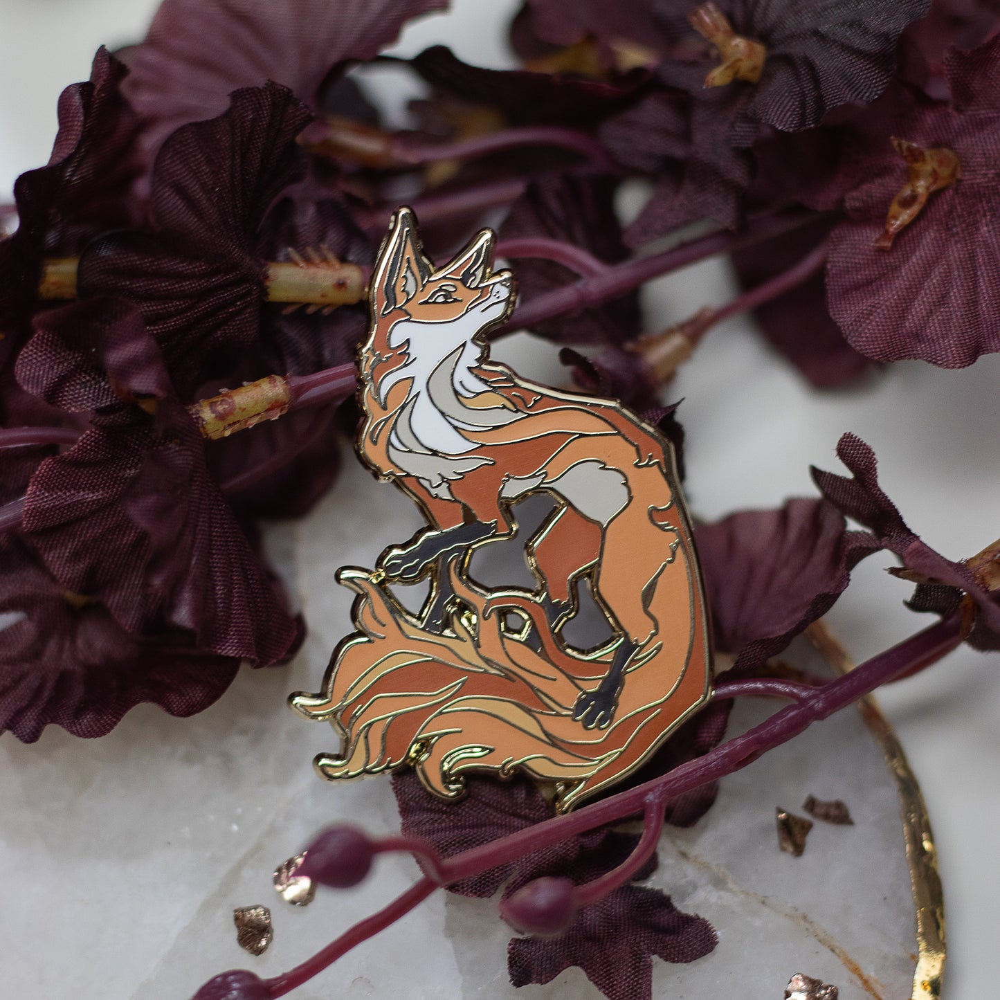 Fox & Wolf | Enamel Pins - Aurigae Art &Illustration