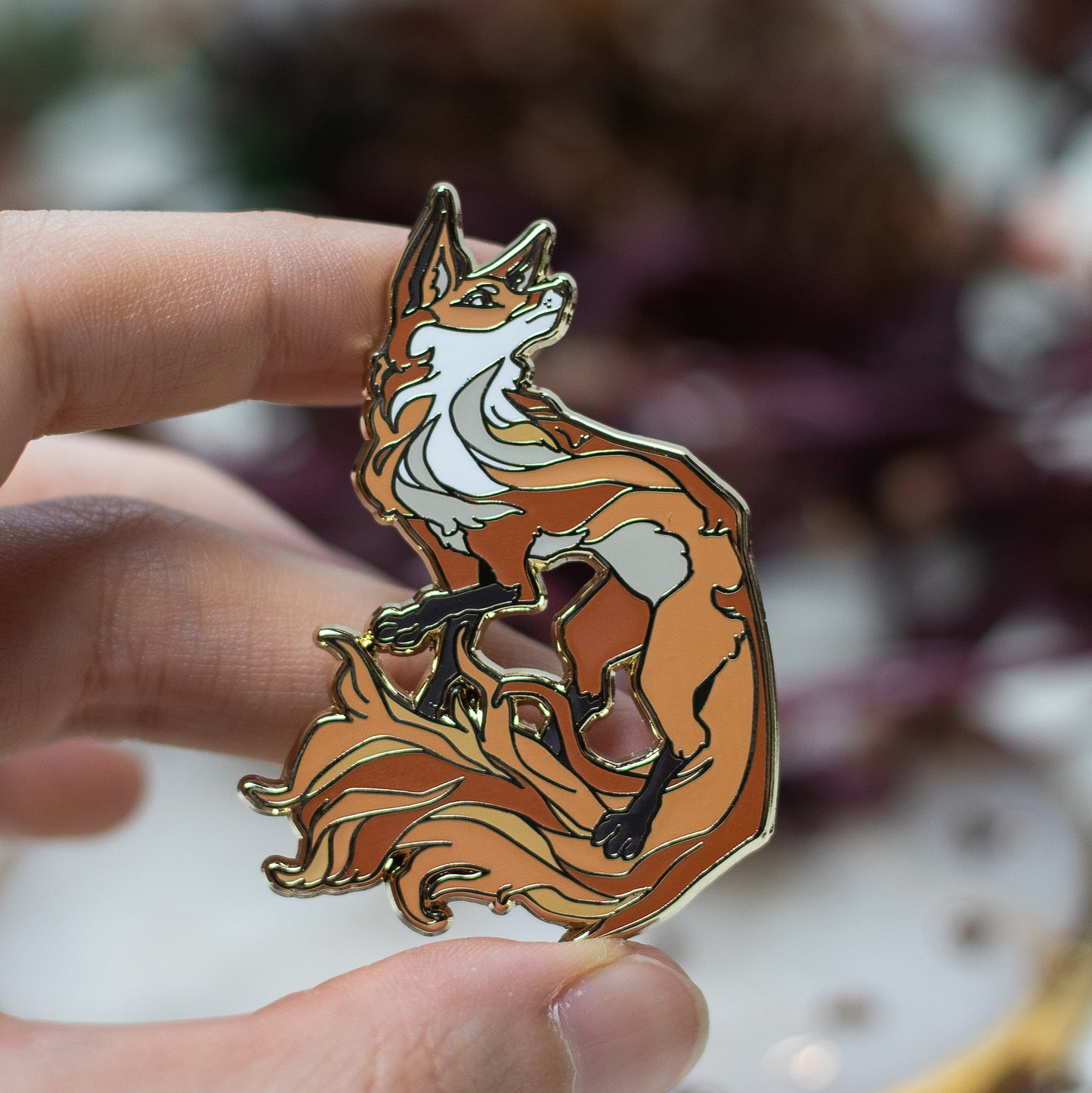 Fox & Wolf | Enamel Pins - Aurigae Art &Illustration