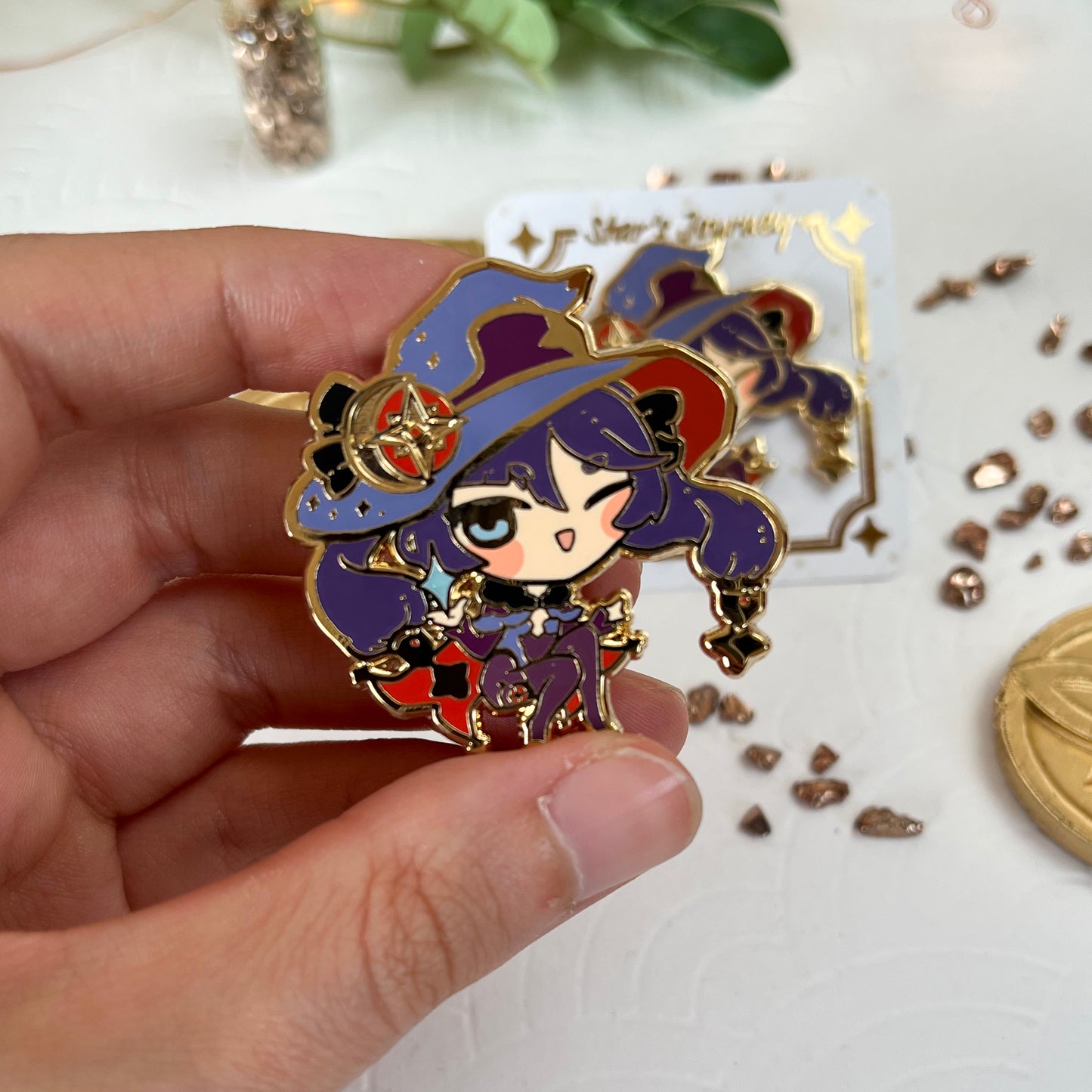 Mona | Genshin Impact | Enamel Pins - Aurigae Art &Illustration