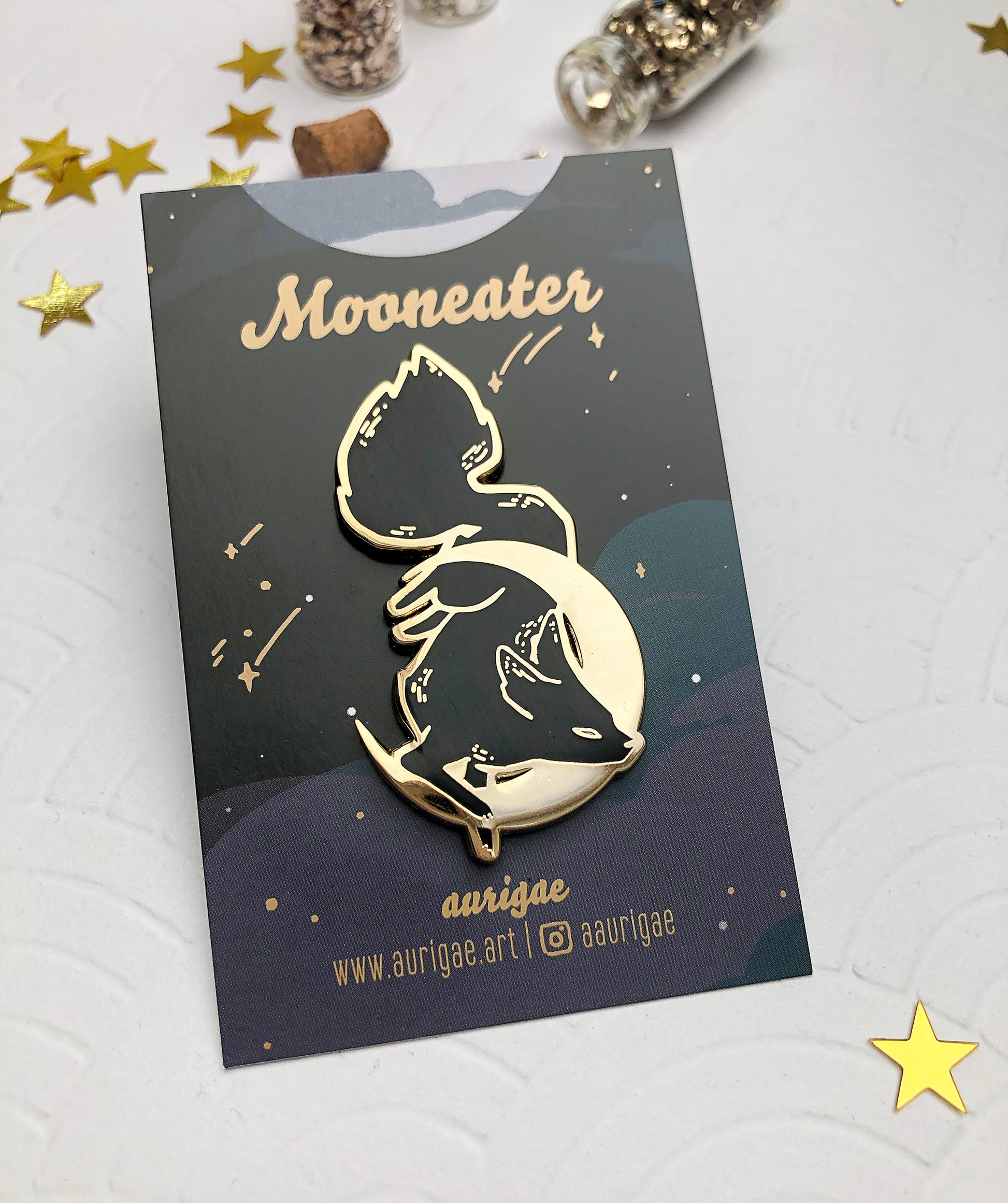 Mooneater | Enamel Pin - Aurigae Art &Illustration