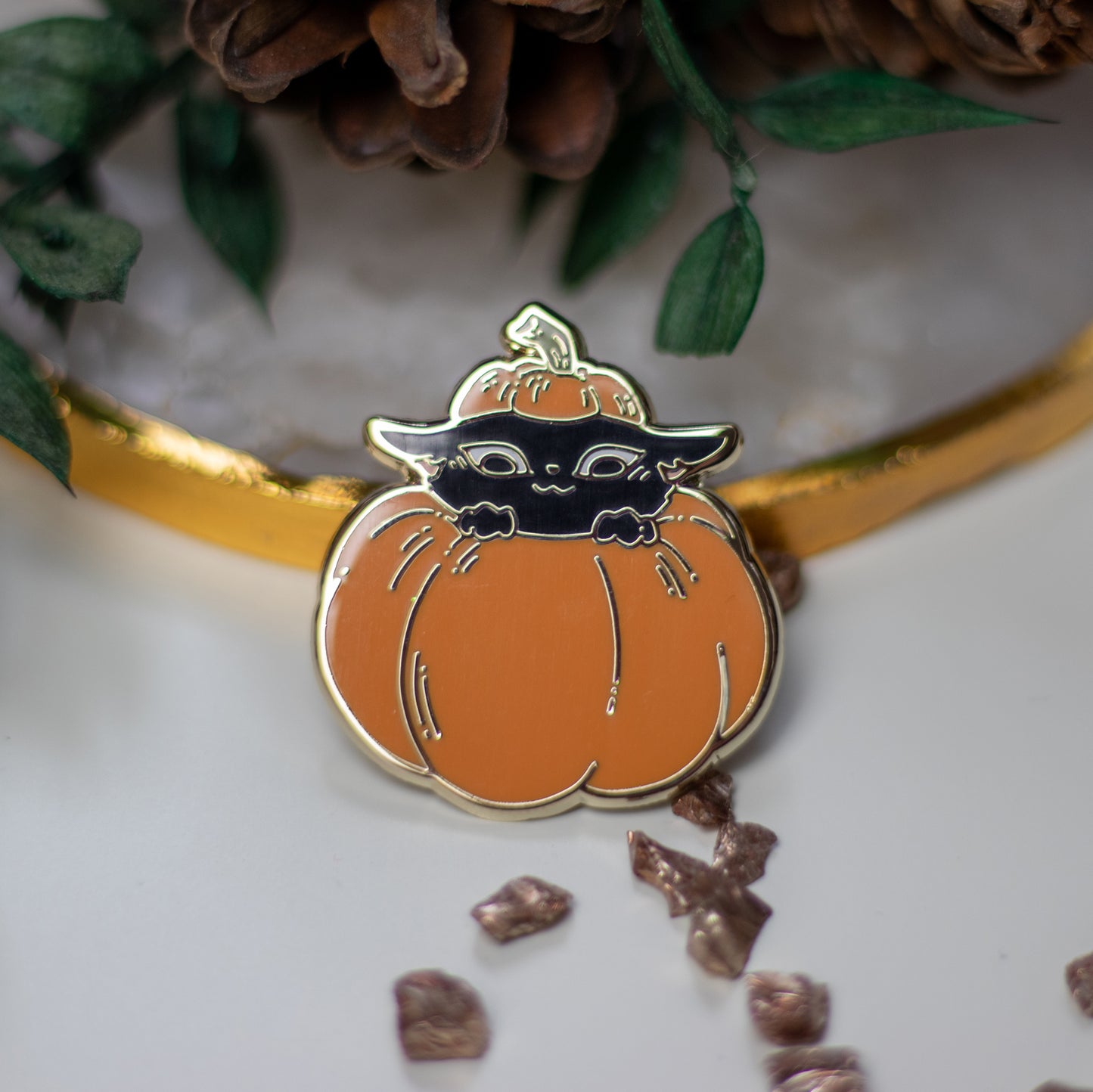 Comfy Pumpkin | Enamel Pins - Aurigae Art &Illustration