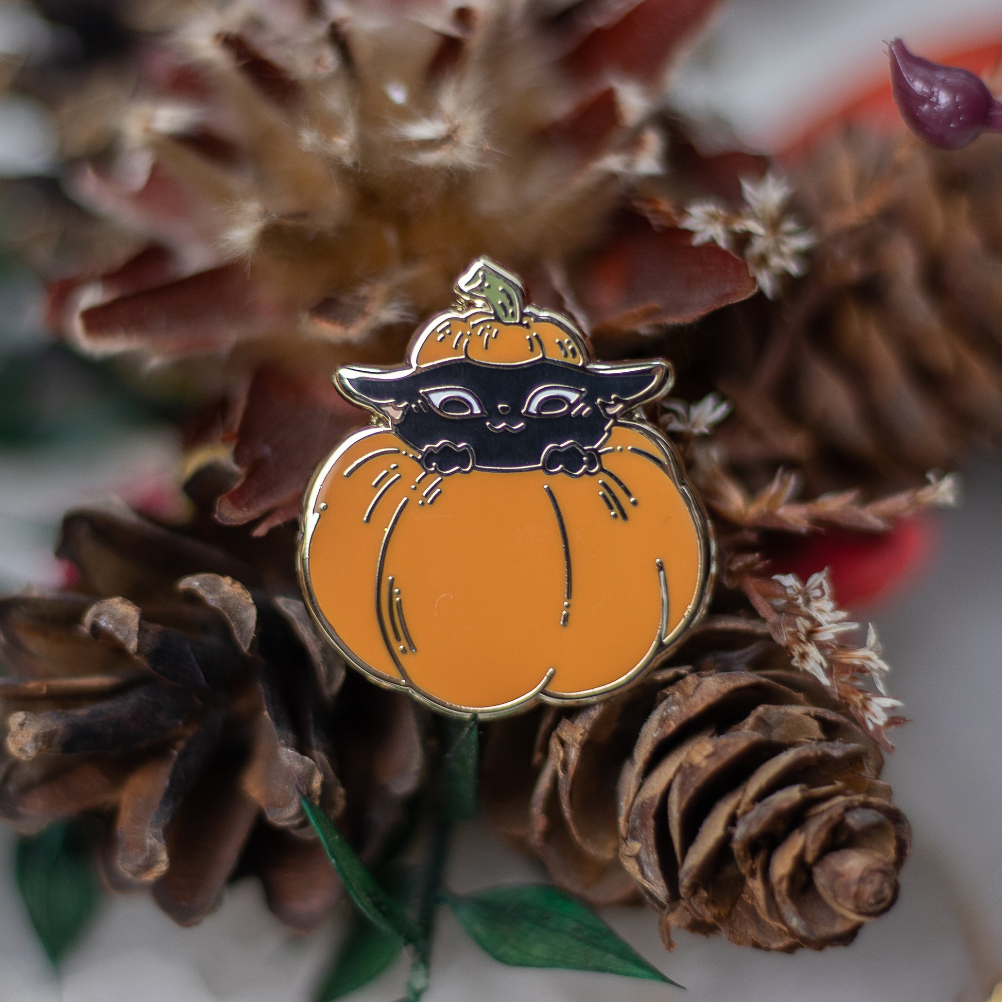 Comfy Pumpkin | Enamel Pins - Aurigae Art &Illustration