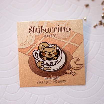 Shibaccino | Enamel Pin - Aurigae Art &Illustration