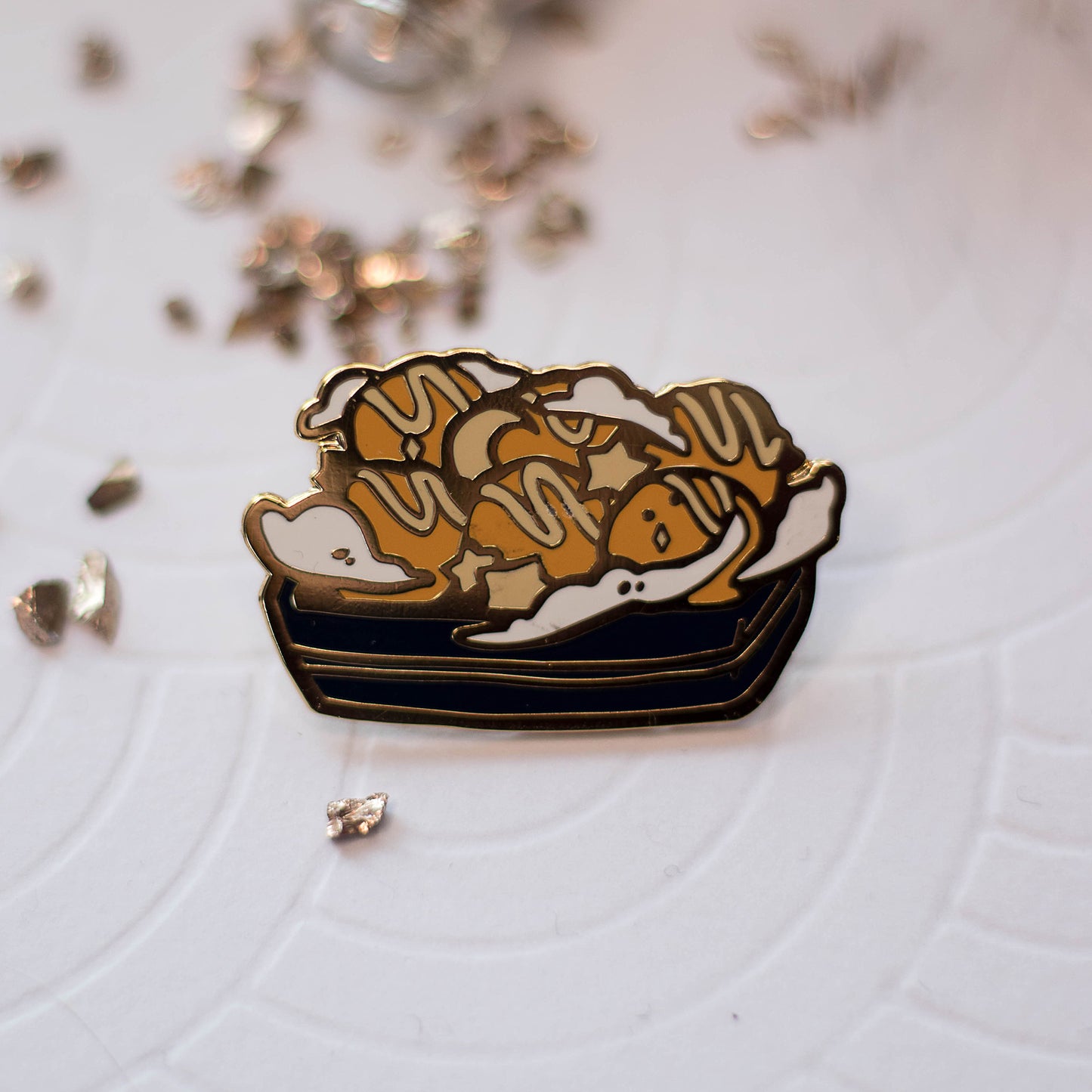 Nightsky Takoyaki | Enamel Pin - Aurigae Art &Illustration