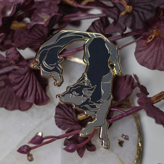 Fox & Wolf | Enamel Pins - Aurigae Art &Illustration