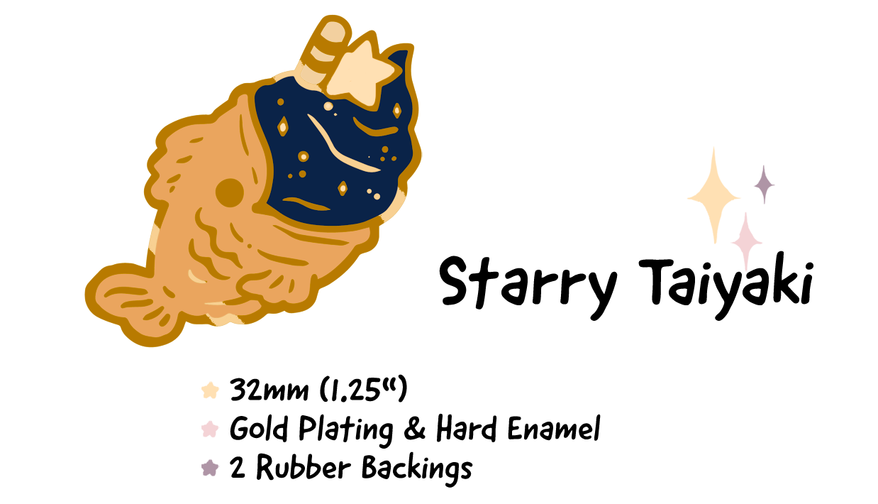 Starry Taiyaki | Enamel Pin - Aurigae Art &Illustration