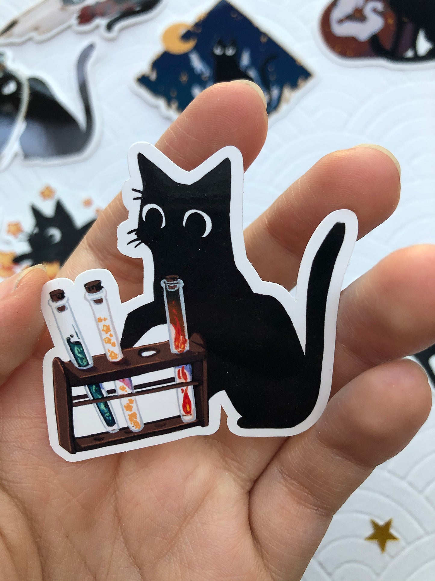 The Witch's Kitten | Stickers - Aurigae Art &Illustration