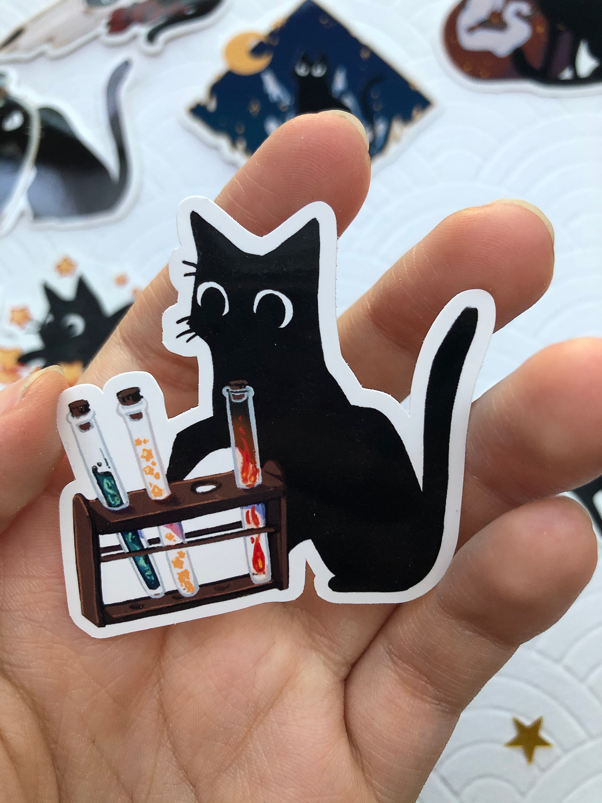 The Witch's Kitten | Stickers - Aurigae Art &Illustration