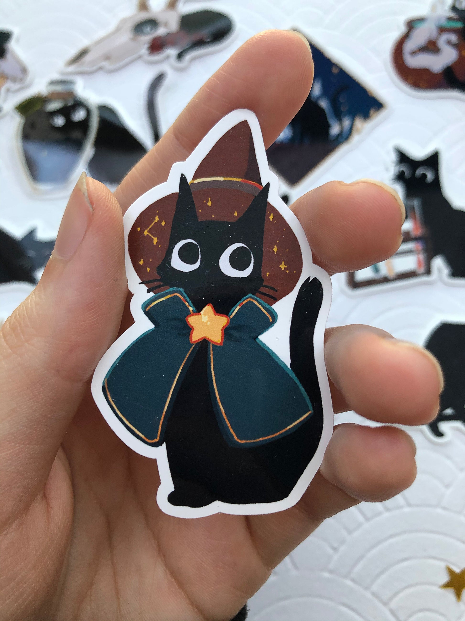 The Witch's Kitten | Stickers - Aurigae Art &Illustration