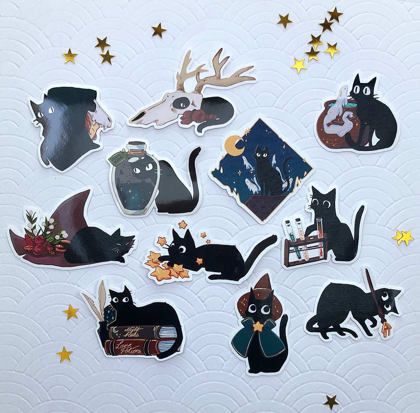 The Witch's Kitten | Stickers - Aurigae Art &Illustration