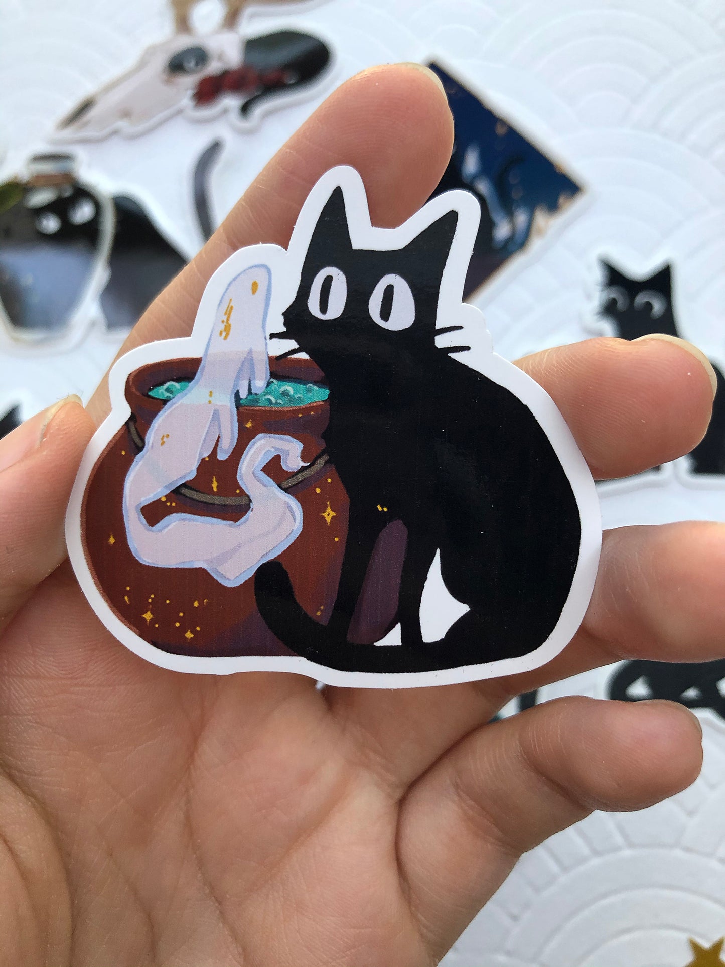 The Witch's Kitten | Stickers - Aurigae Art &Illustration